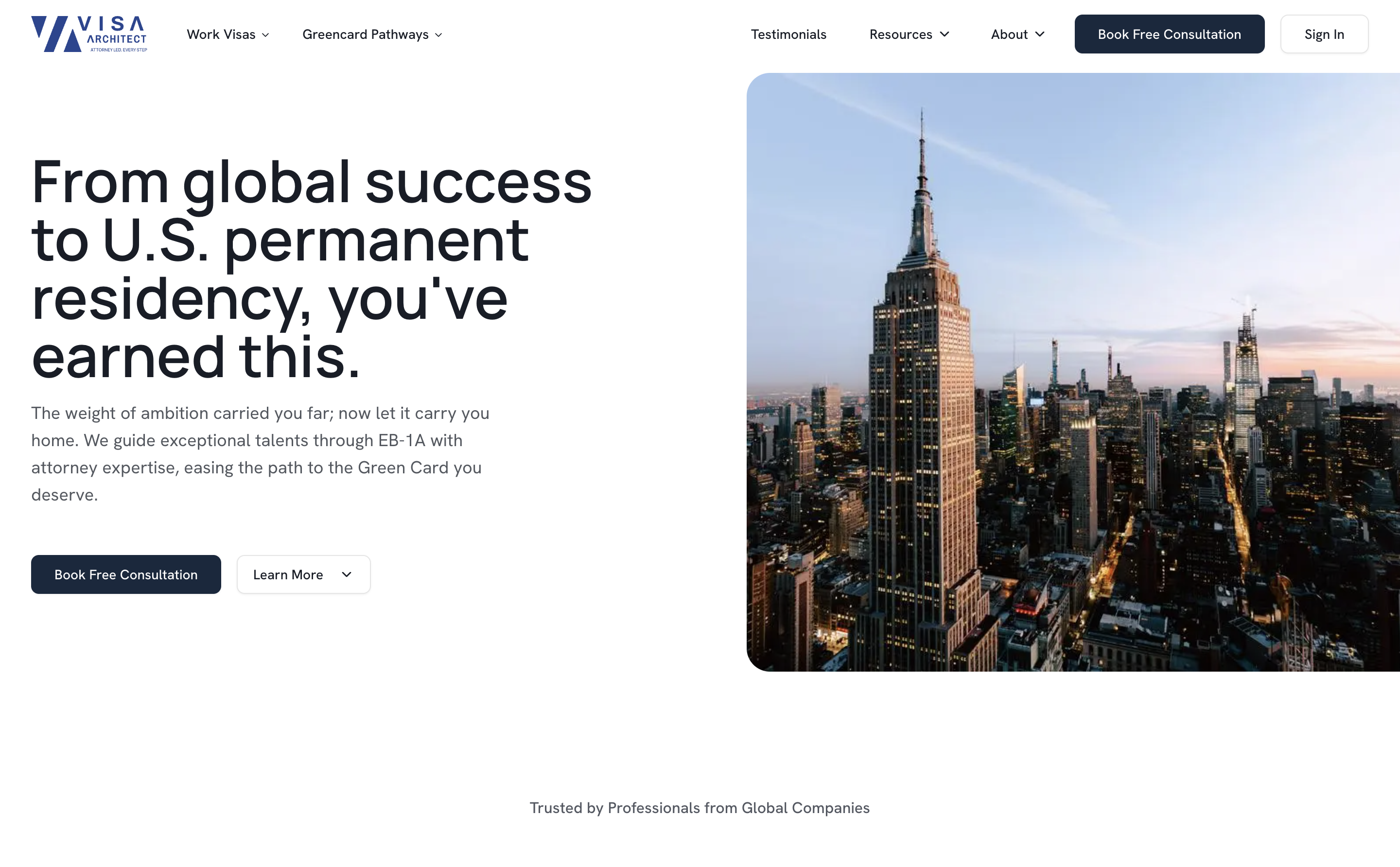 Visa Architect — EB-1A immigration for global talent