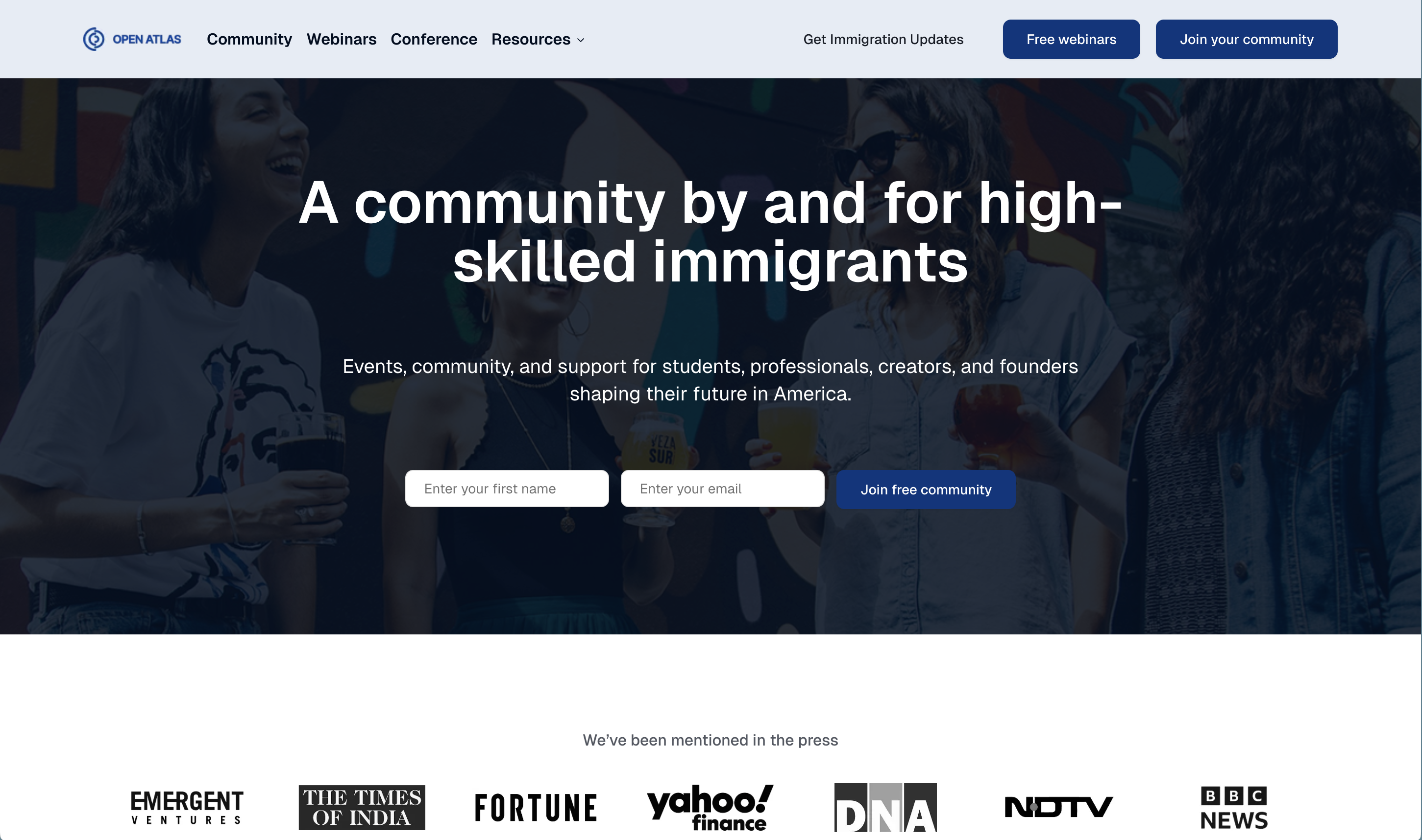Open Atlas — Community for high-skilled immigrants